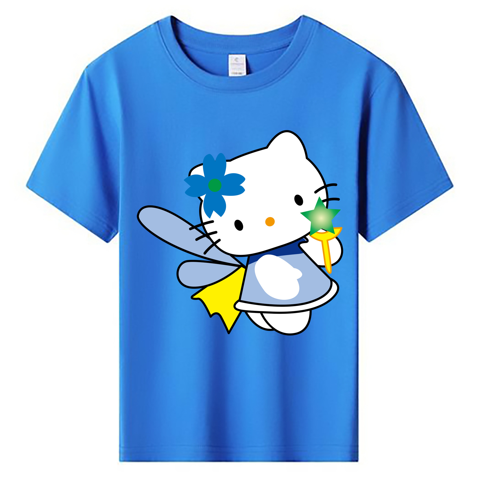 （画像用） Hello Kitty ハローキティ 綿100％キッズTシャツ（フロントプリント）